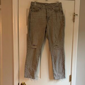 Old Navy High Rise Curvy O.G. Straight Leg Distressed Jeans